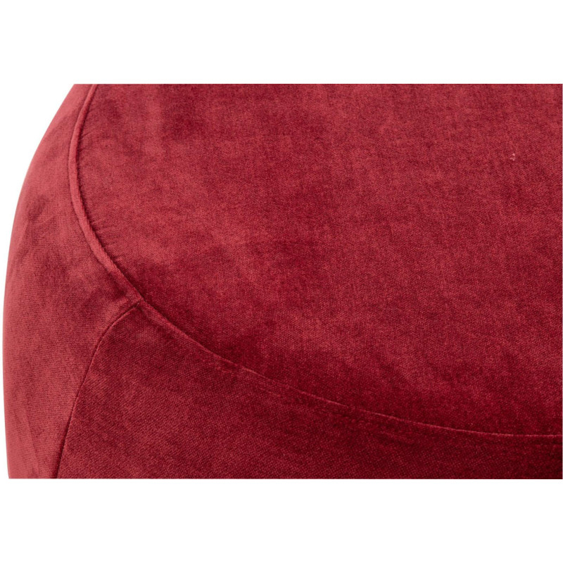 Pouf rond bordeaux 79x79x38 cm Zaryel J-Line - 3