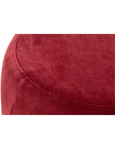 Pouf rond bordeaux 79x79x38 cm Zaryel J-Line - 3