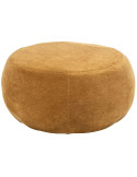 Pouf rond jaune moutarde 79x79x38 cm Zaryel