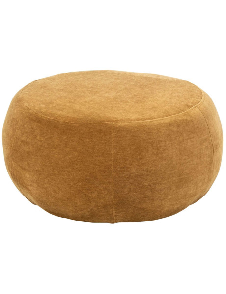 Pouf rond jaune moutarde 79x79x38 cm Zaryel J-Line - 1