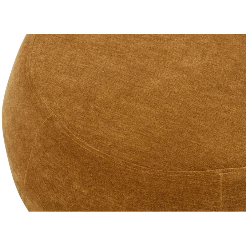 Pouf rond jaune moutarde 79x79x38 cm Zaryel J-Line - 2