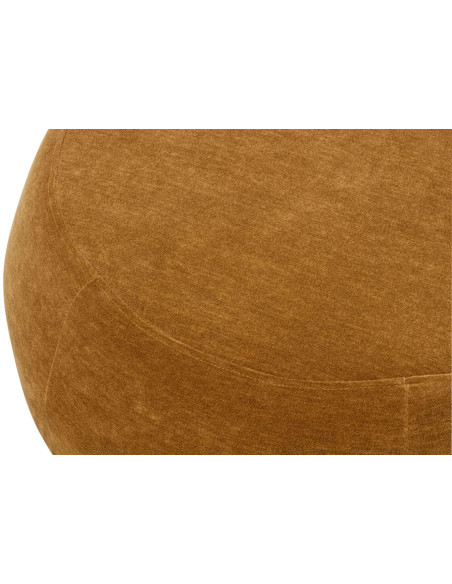 Pouf rond jaune moutarde 79x79x38 cm Zaryel J-Line - 2