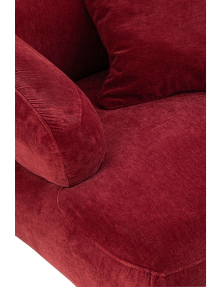 Canapé 4 places arrondi bordeaux 320x106x73 cm Zaryel J-Line - 5