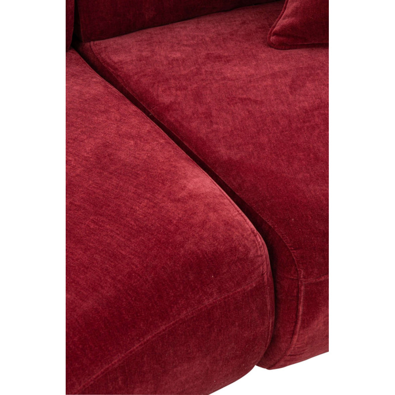 Canapé 4 places arrondi bordeaux 320x106x73 cm Zaryel J-Line - 6