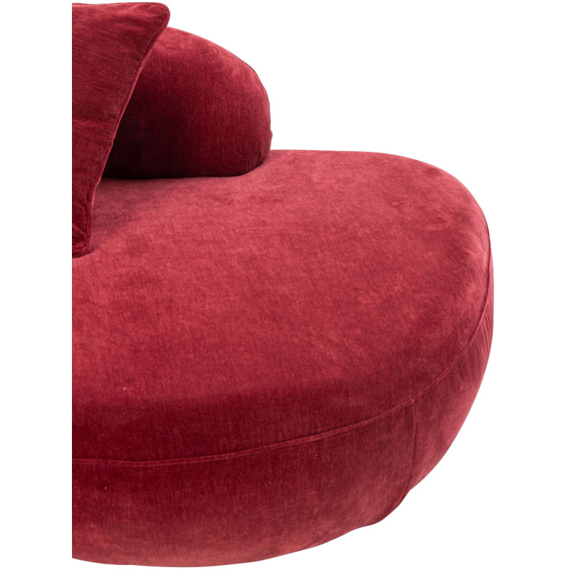 Canapé 4 places arrondi bordeaux 320x106x73 cm Zaryel J-Line - 7