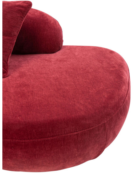 Canapé 4 places arrondi bordeaux 320x106x73 cm Zaryel J-Line - 7
