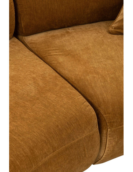 Canapé 4 places arrondi moutarde 320x106x73 cm Zaryel J-Line - 6