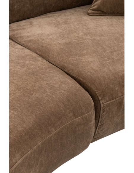 Canapé 4 places arrondi taupe 320x106x73 cm Zaryel J-Line - 6