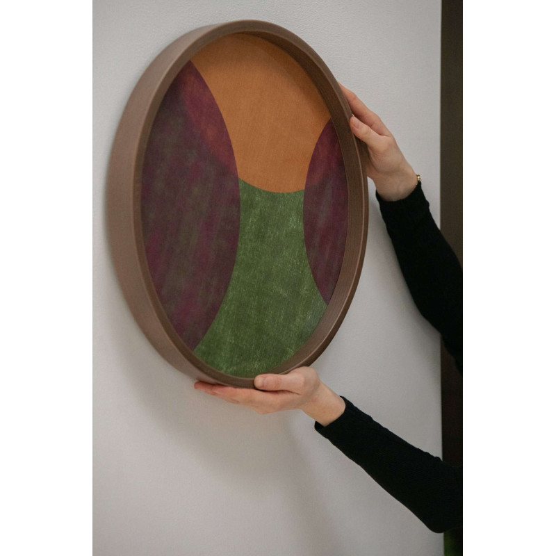 Lot de 3 décorations murales rondes MDF et placage Hyrune J-Line - 2