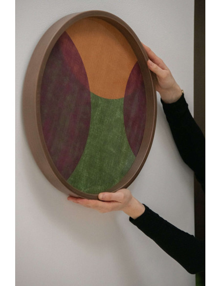 Lot de 3 décorations murales rondes MDF et placage Hyrune J-Line - 2