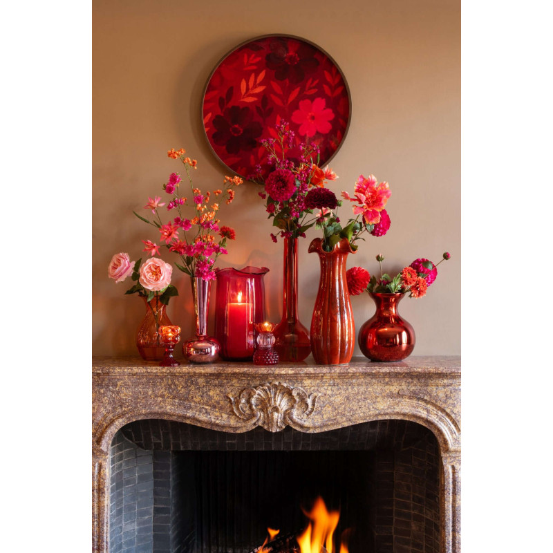 Set de 3 décorations murales rondes fleurs fuchsia Azyali J-Line - 2