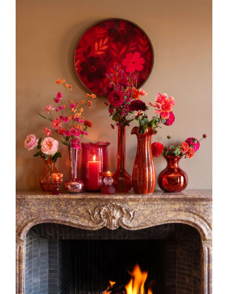 Set de 3 décorations murales rondes fleurs fuchsia Azyali J-Line - 2