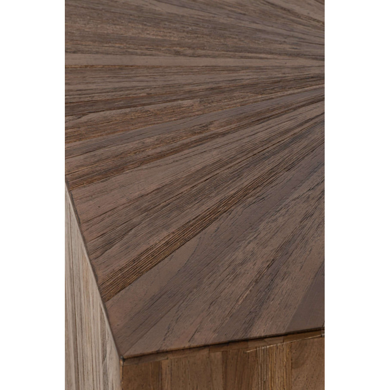Ensemble de 3 tables basses cube bois recyclé Gylova J-Line - 3