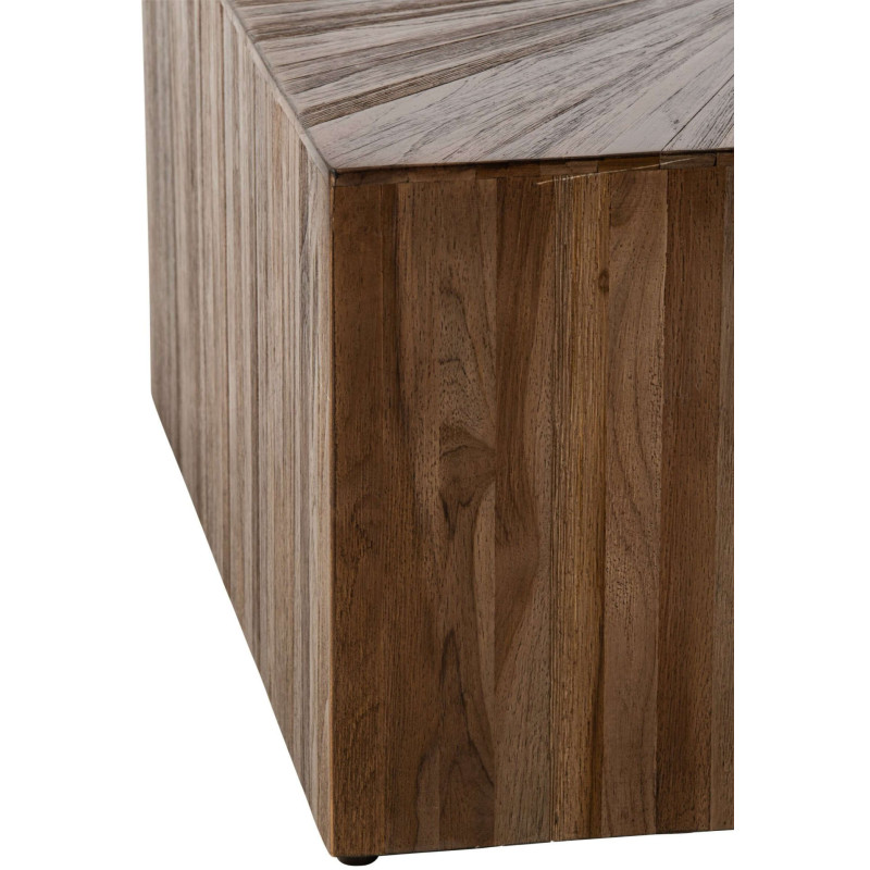 Ensemble de 3 tables basses cube bois recyclé Gylova J-Line - 4