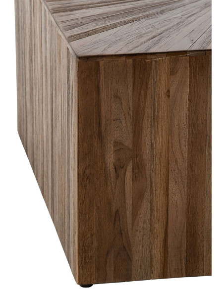 Ensemble de 3 tables basses cube bois recyclé Gylova J-Line - 4