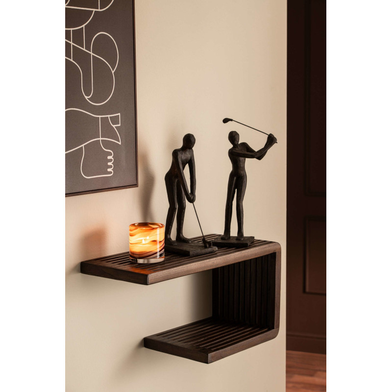 Étagère murale à lattes bois recyclé 50 cm Kivali J-Line - 5