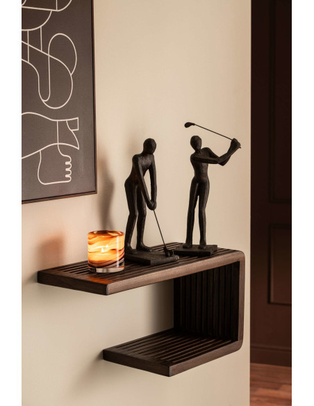 Étagère murale à lattes bois recyclé 50 cm Kivali J-Line - 5