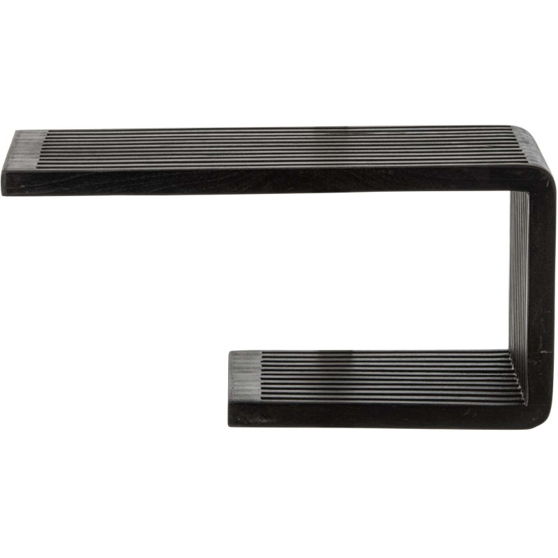 Étagère murale à lattes bois recyclé noir 50 cm Kivali J-Line - 2