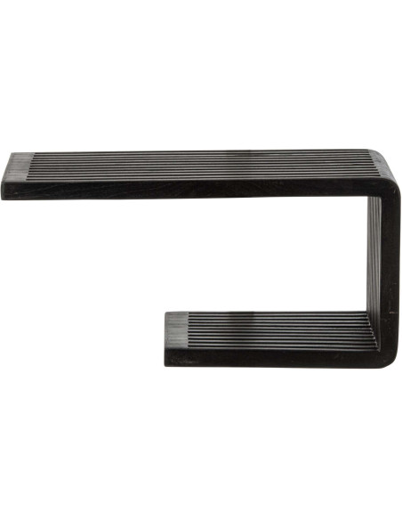 Étagère murale à lattes bois recyclé noir 50 cm Kivali J-Line - 2