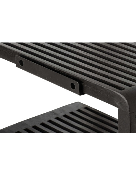 Étagère murale à lattes bois recyclé noir 50 cm Kivali J-Line - 3