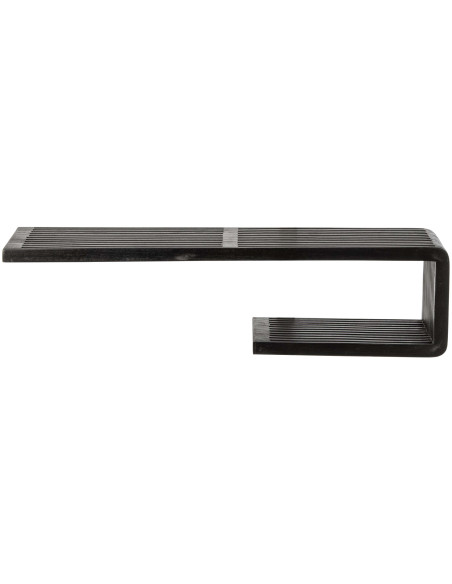 Étagère murale à lattes bois recyclé noir 79 cm Kivali J-Line - 2