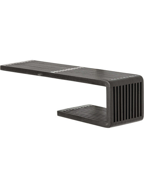 Étagère murale à lattes bois recyclé noir 79 cm Kivali J-Line - 1