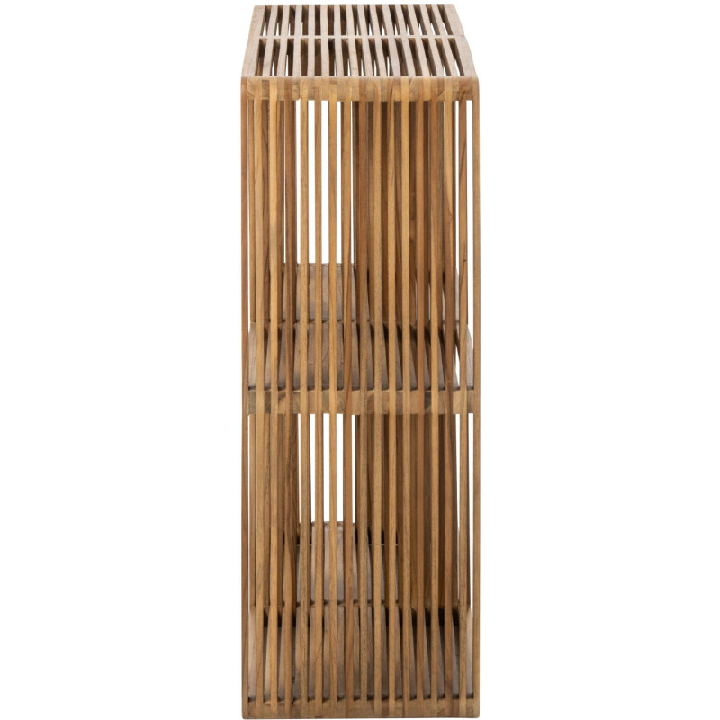 Bibliothèque basse bois recyclé 4 niches Kivali J-Line - 2