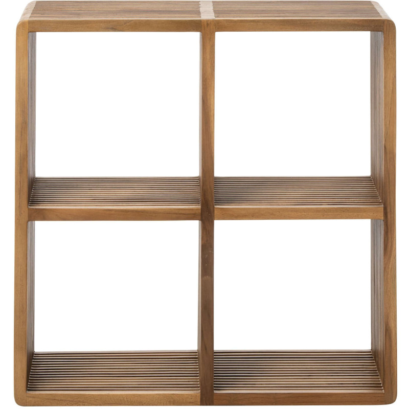 Bibliothèque basse bois recyclé 4 niches Kivali J-Line - 3