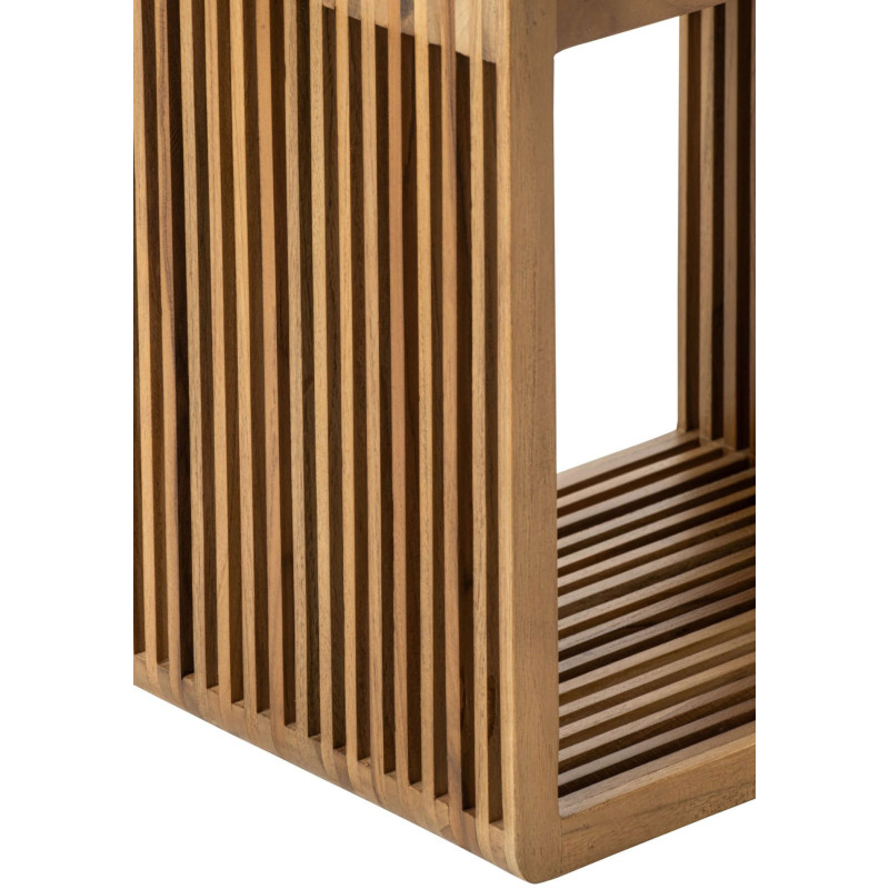 Bibliothèque basse bois recyclé 4 niches Kivali J-Line - 6