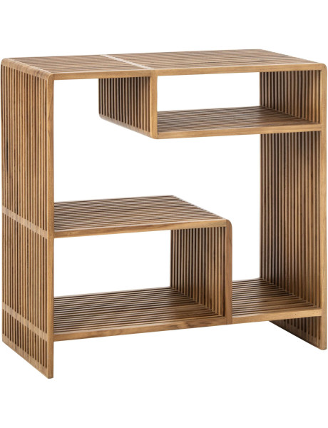 Bibliothèque bois recyclé naturel 85x35x80 cm Kivali J-Line - 1