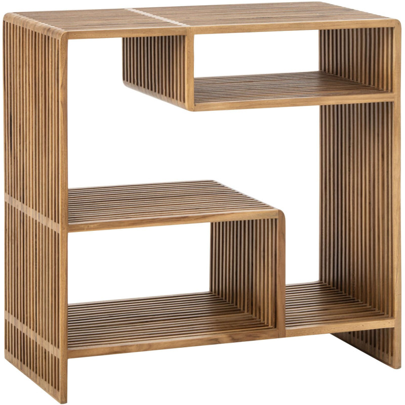 Bibliothèque bois recyclé naturel 85x35x80 cm Kivali J-Line - 1