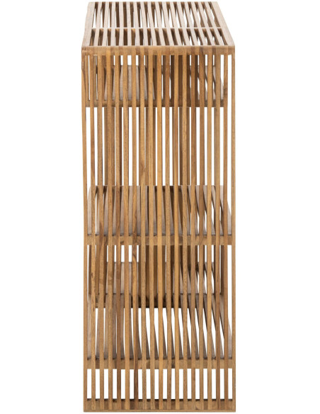 Bibliothèque bois recyclé naturel 85x35x80 cm Kivali J-Line - 3