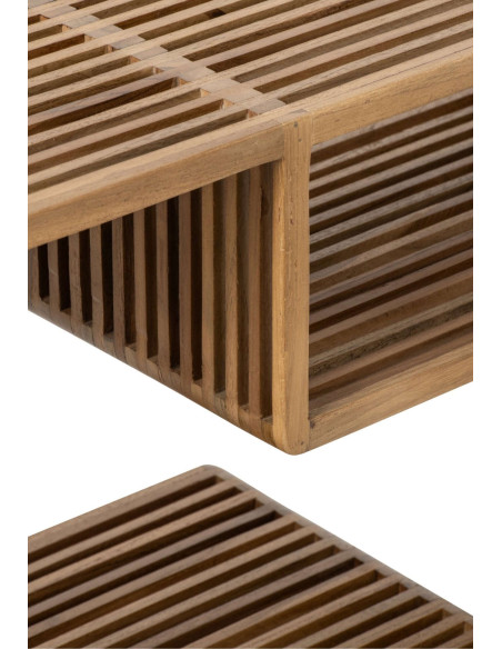 Bibliothèque bois recyclé naturel 85x35x80 cm Kivali J-Line - 4