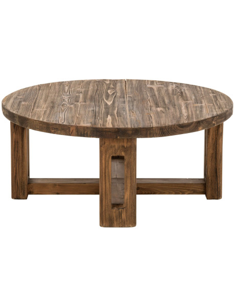 Table basse ronde bois recyclé 105 cm Mivune J-Line - 1