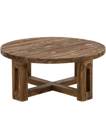 Table basse ronde bois recyclé 105 cm Mivune J-Line - 3