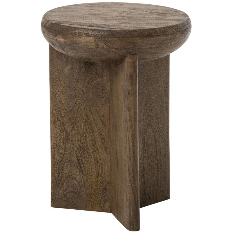 Table d’appoint ronde bois de manguier 32x32x45 cm Byrova J-Line - 1
