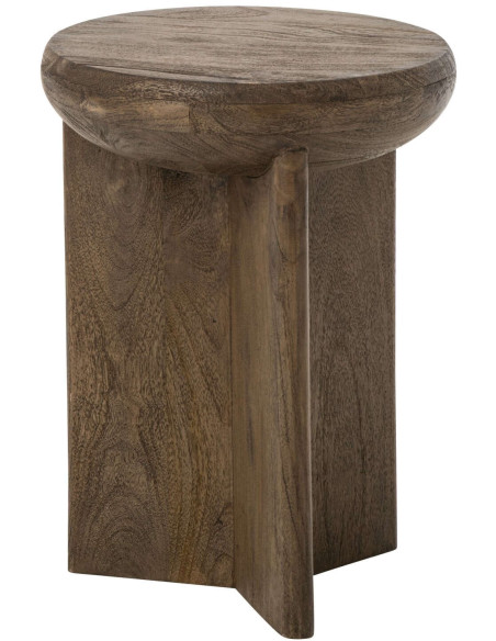 Table d’appoint ronde bois de manguier 32x32x45 cm Byrova J-Line - 1