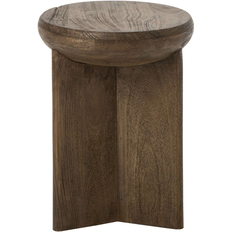 Table d’appoint ronde bois de manguier 32x32x45 cm Byrova J-Line - 3