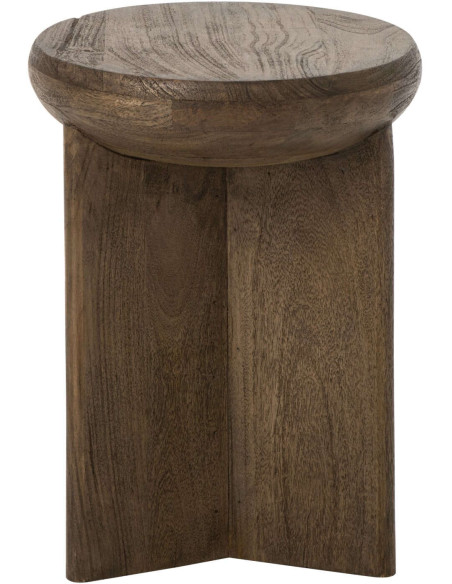 Table d’appoint ronde bois de manguier 32x32x45 cm Byrova J-Line - 3