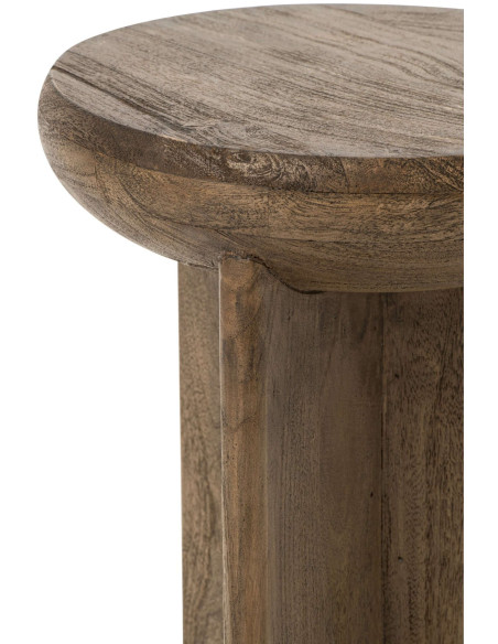 Table d’appoint ronde bois de manguier 32x32x45 cm Byrova J-Line - 5