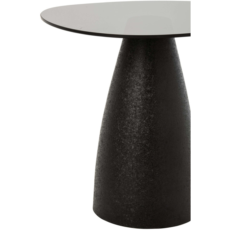 Duo tables basses verre noir métal Osvara J-Line - 4