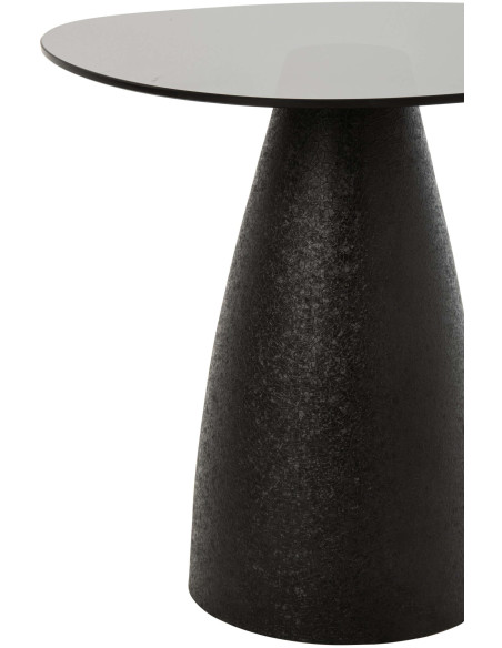 Duo tables basses verre noir métal Osvara J-Line - 4