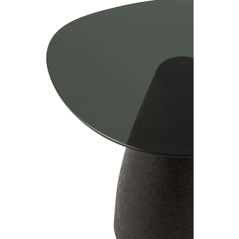 Duo tables basses verre noir métal Osvara J-Line - 5