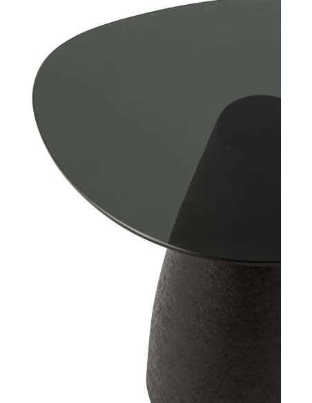 Duo tables basses verre noir métal Osvara J-Line - 5