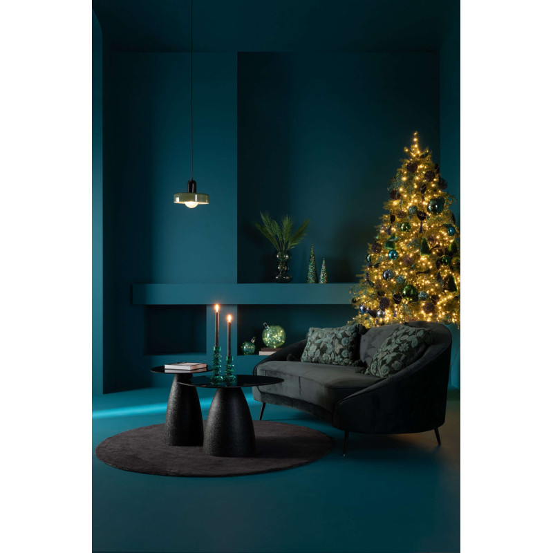 Duo tables basses verre noir métal Osvara J-Line - 6