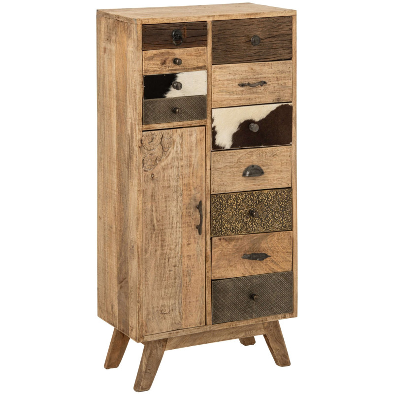 Chiffonnier bois de manguier 11 tiroirs Azyyna J-Line - 1