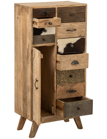 Chiffonnier bois de manguier 11 tiroirs Azyyna J-Line - 6