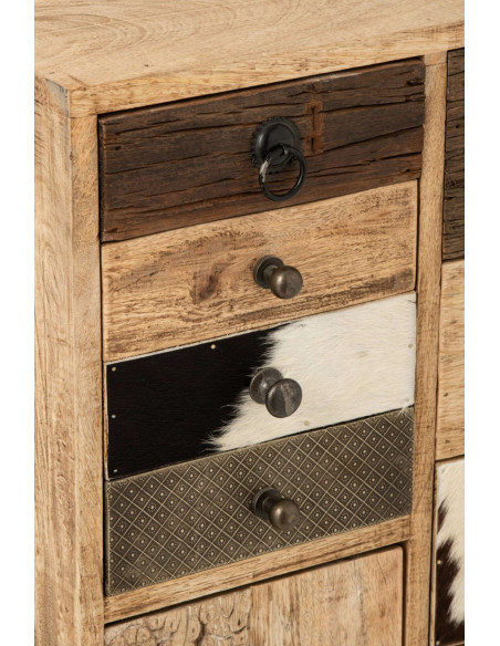 Chiffonnier bois de manguier 11 tiroirs Azyyna J-Line - 7