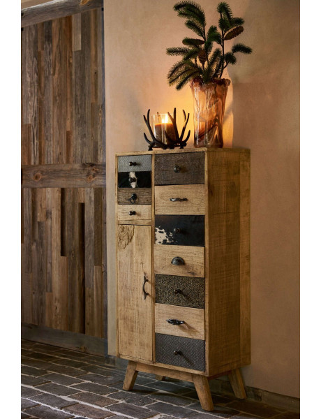 Chiffonnier bois de manguier 11 tiroirs Azyyna J-Line - 2