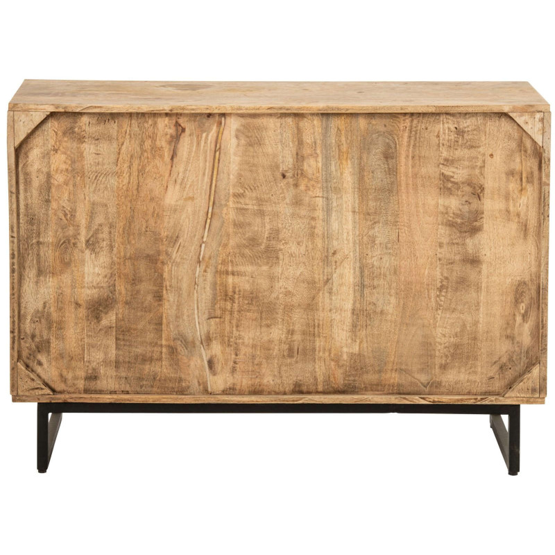 Buffet bas bois de manguier 3 portes 115x40x80 cm Azyyna J-Line - 6